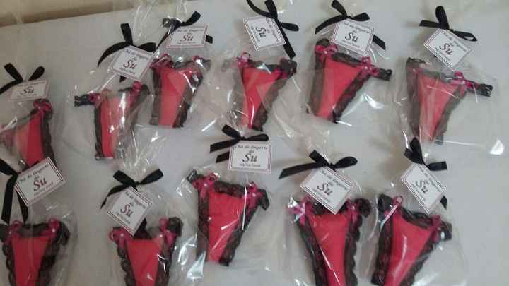 Minhas lembrancinhas de chá de lingerie - 1