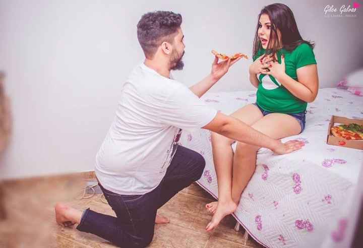 Reprodução do meu pedido de casamento, mas com Pizza!!
