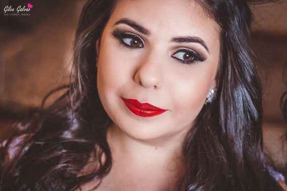 Noiva de batom vermelho? Teve sim!!