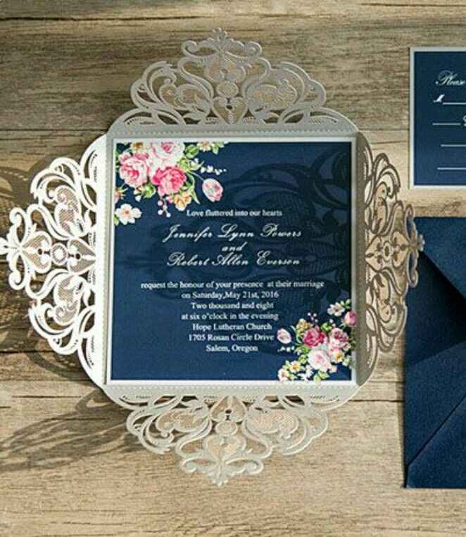 Envelopes rendados de convite de casamento - 1
