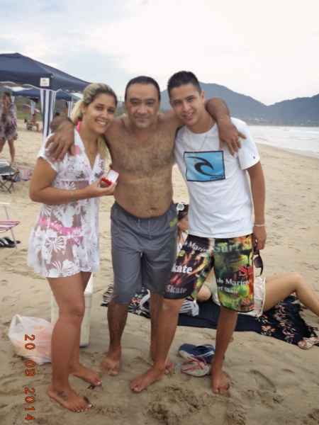 Meu pai, eu e meu noivo!