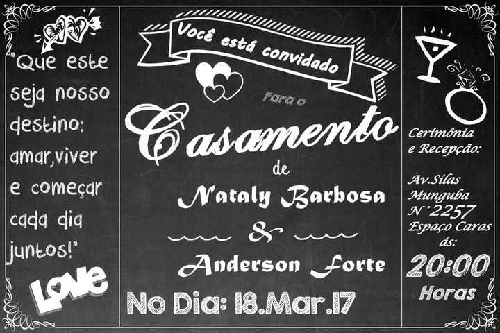 Convite pronto e feito pelo noivo #diy - 1