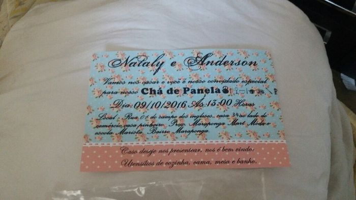 Convite do nosso chá  de panela - 2