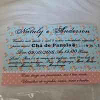 Convite do nosso chá  de panela - 2