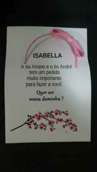 Convite da dama de honra