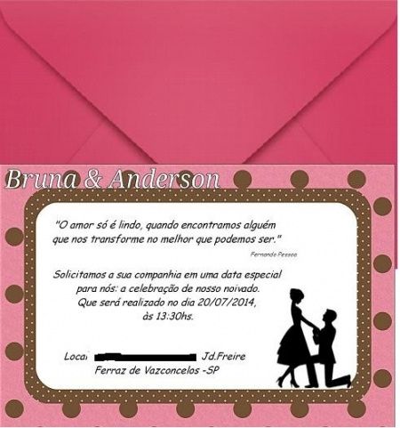 Convite Noivado 