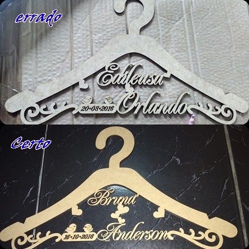 cabide para o vestido (o primeiro vendedor mandou errado)