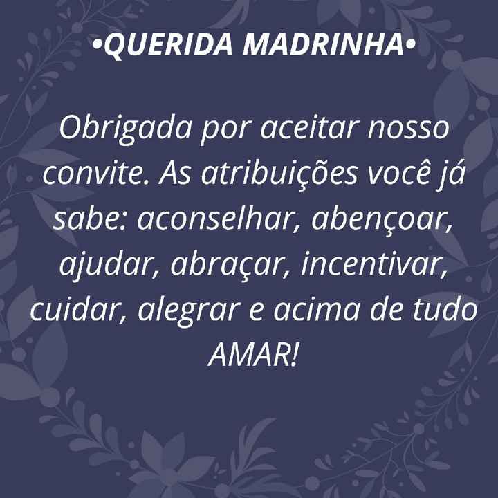 Convite dos padrinhos e madrinhas - 4