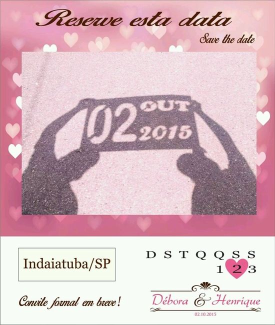 Savé the date e site dos noivos - 1