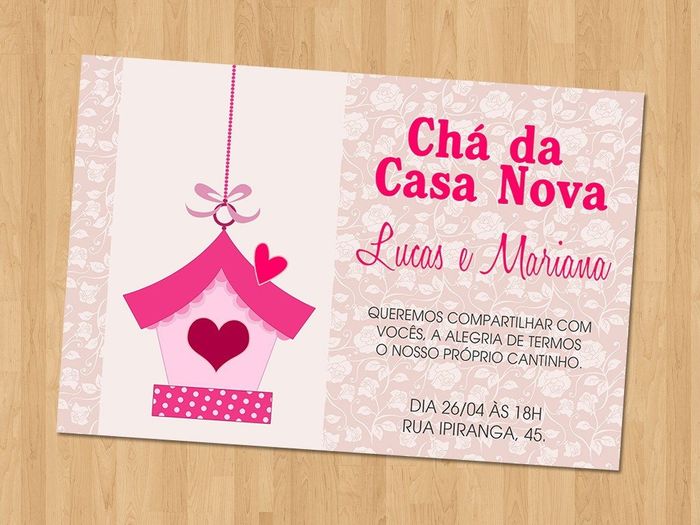 Convite de cha de casa nova 2