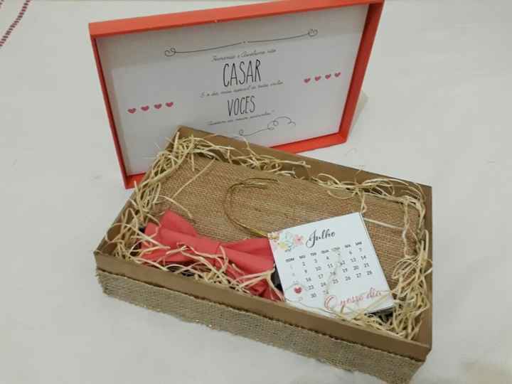 Caixa para padrinhos