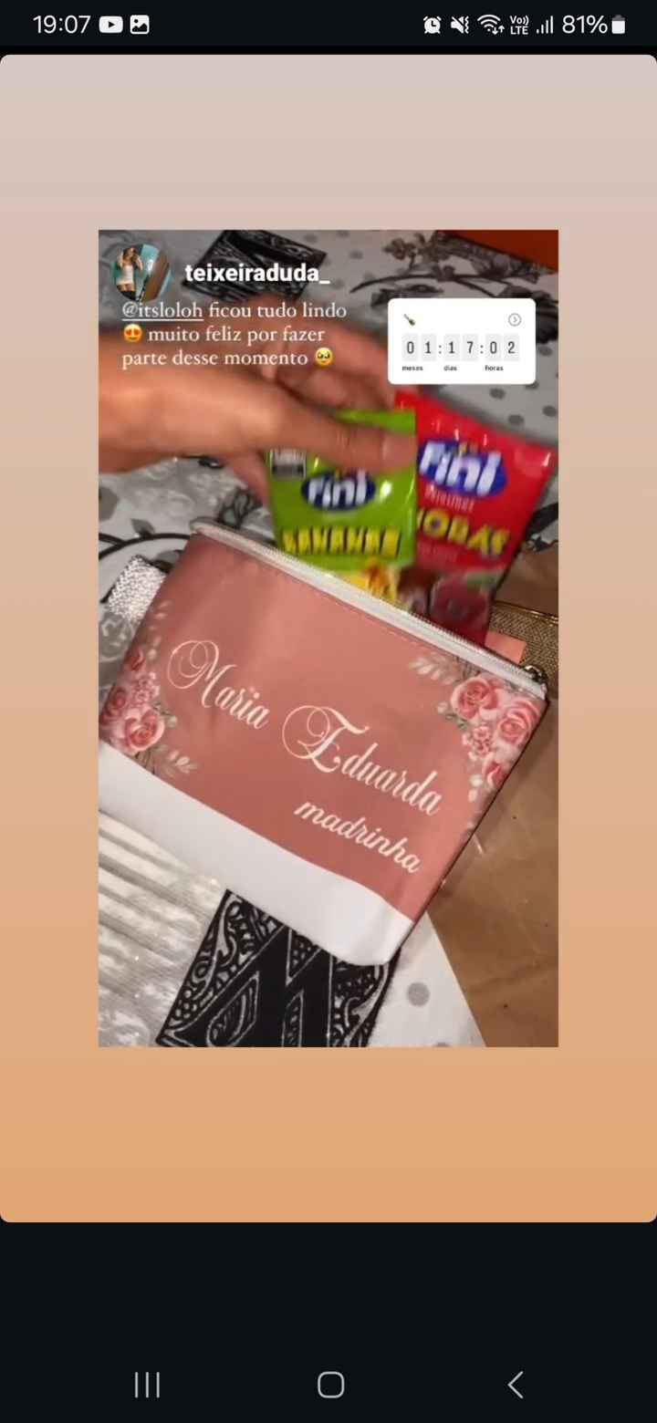 Enquete - o dar de presente para as madrinhas? - 2