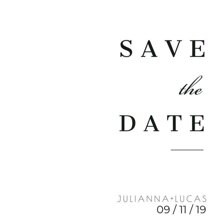 Meu save the Date (casamento minimalista) - 1