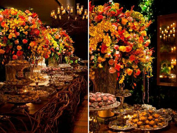 Decoração com cores quentes - Casamento laranja #inspiração 11