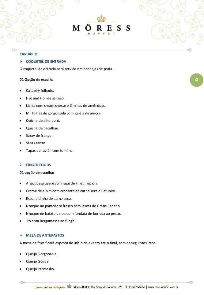 Orçamento Buffet ! - 2