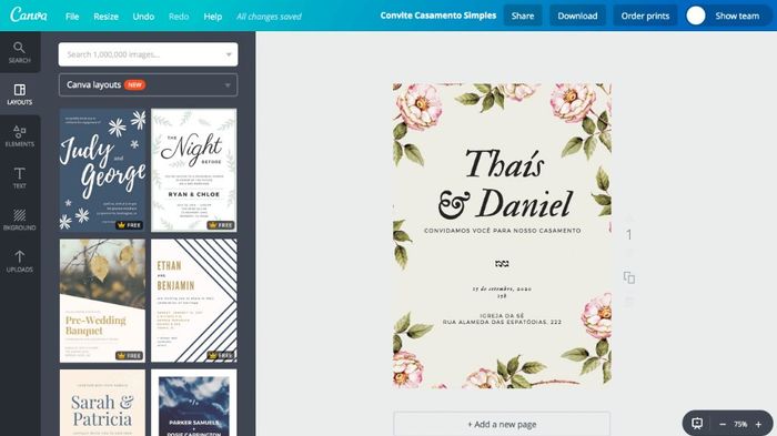 Convites no Canva 3