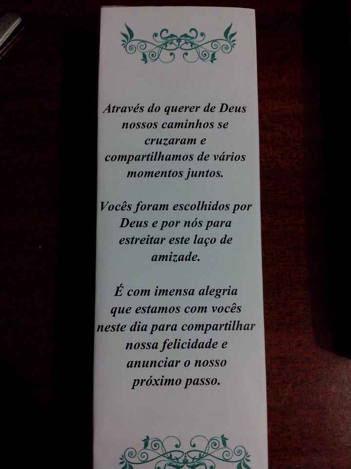 Convite para padrinhos e padre - 1