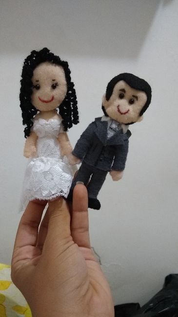 Enfeite noivos para o bolo - 1