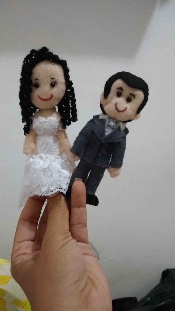 Enfeite noivos para o bolo - 1