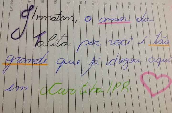 Amor Talita pelo Jhonatan.