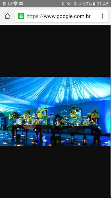 Cor de decoração  ideal para casamentos na parte da noite. - 1