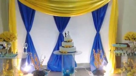 Azul royal, Amarelo e Branco