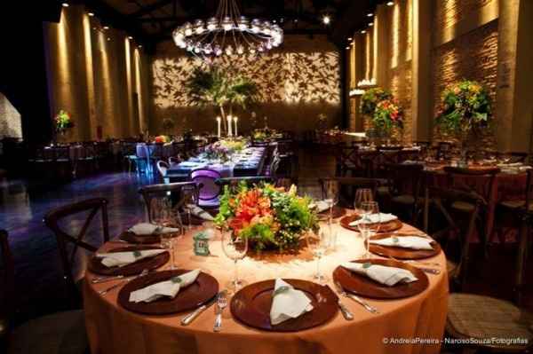 decoração rustica para casamento a noite