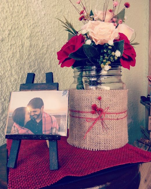 Parte da decor com a foto que eu amoooo