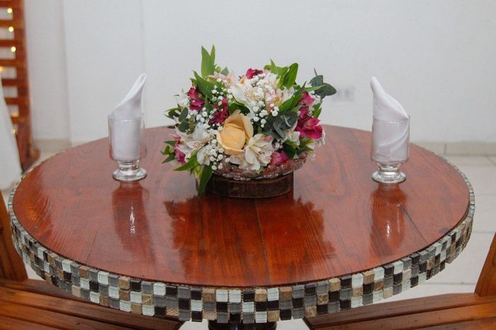 Decoração - Mesa dos noivos