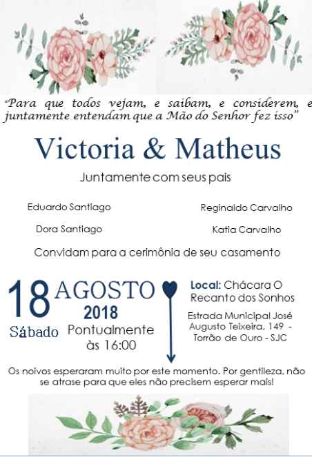 Convite 2 - Inspiração - Noivinhas da Comu!