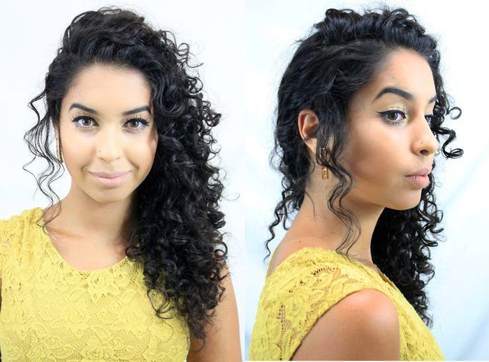  Fazendo sozinha o teste de penteado - Cachos Naturais - 1