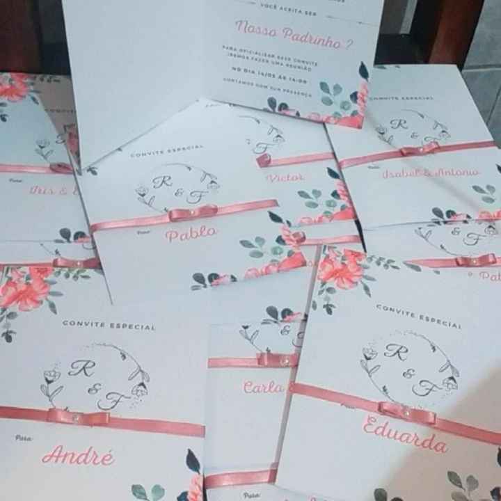 Convite de convocação dos Padrinhos. - 1