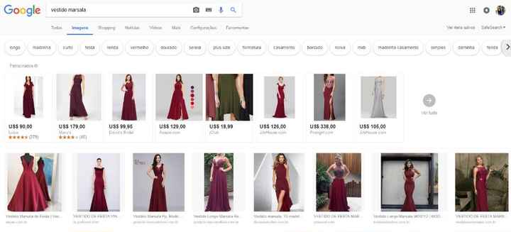 vestido marsala