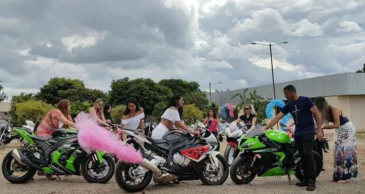 Revelação do sexo do baby na moto