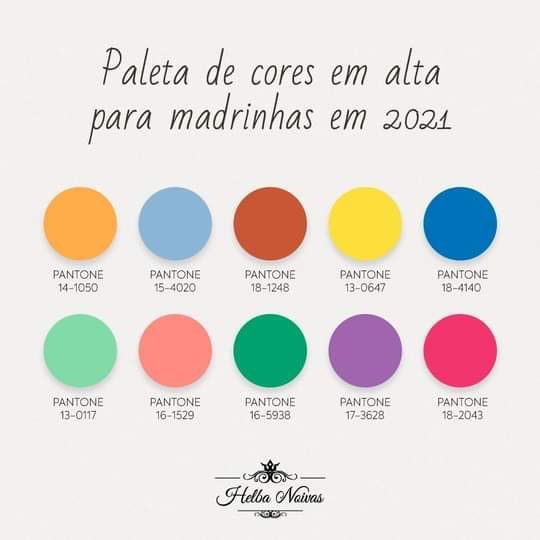 Paleta de cores para madrinhas 1