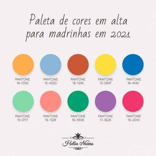 Paleta de cores para madrinhas - 1
