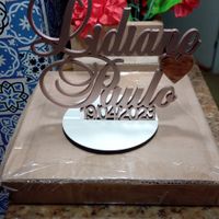 Apresento a vocês meu topo de bolo 🍰 queria fugir do tradicional noivinhos - 1