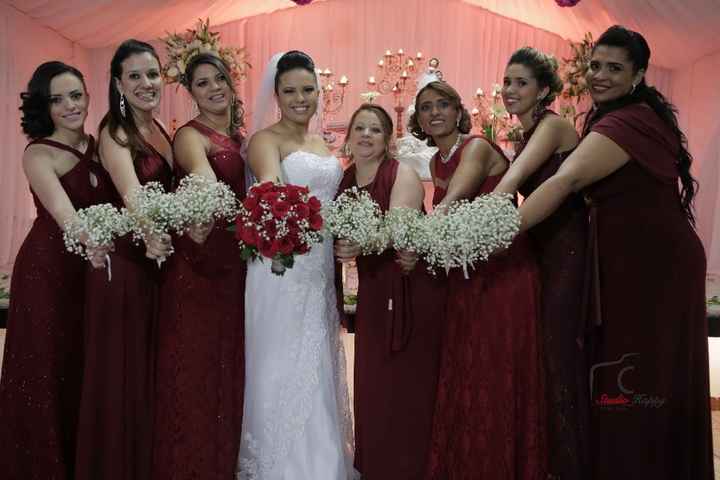 Vestido das madrinhas - Marsala