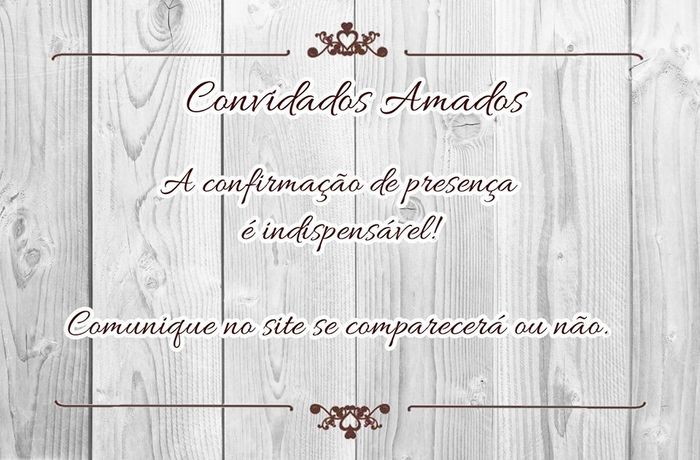Postagem para os convidados.
