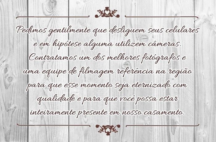 Postagem para os convidados