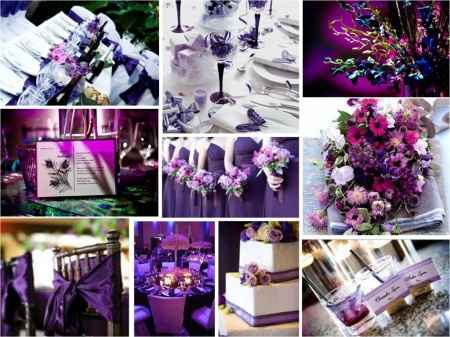 Cor roxo e branco