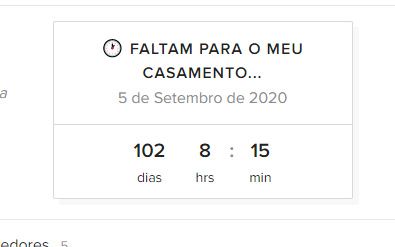 Casamento faltando 199 dias 2