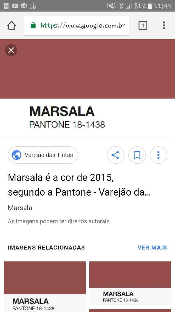 Cor Marsala? Vinho? Vermelho Escuro? - 1