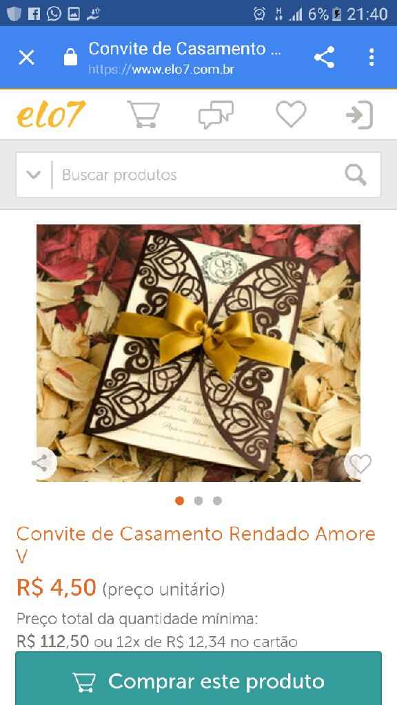 Fiz meu convite 😍 - 2