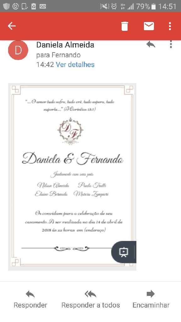 Convite de noivado - 1