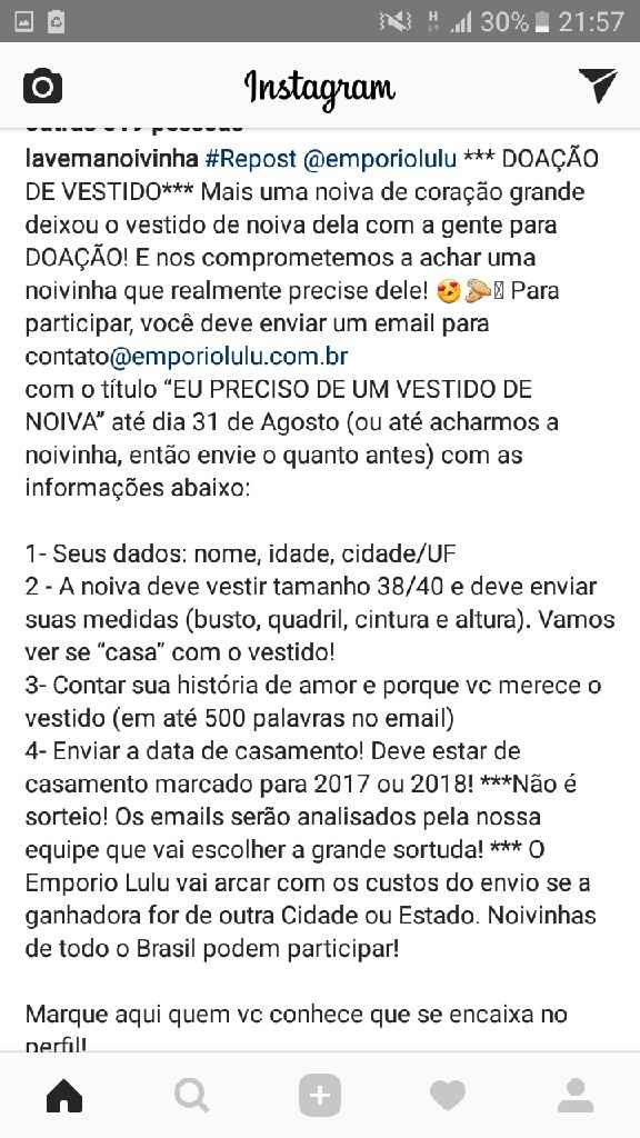 Doação de vestido de noiva - 2