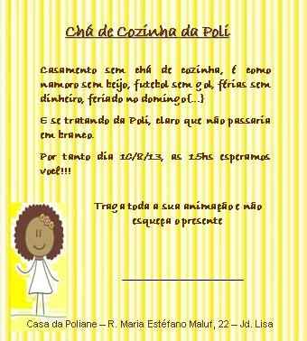 Convite Chá de Panela