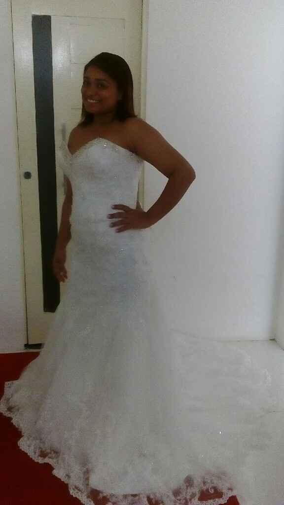 Minha primeira prova do vestido. - 2