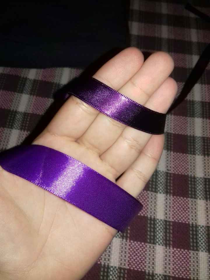 Fitas da cor do vestido das madrinhas. (roxo) - 1