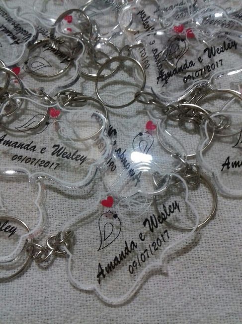 Meus chaveiros chegaram! lembrancinhas - 1